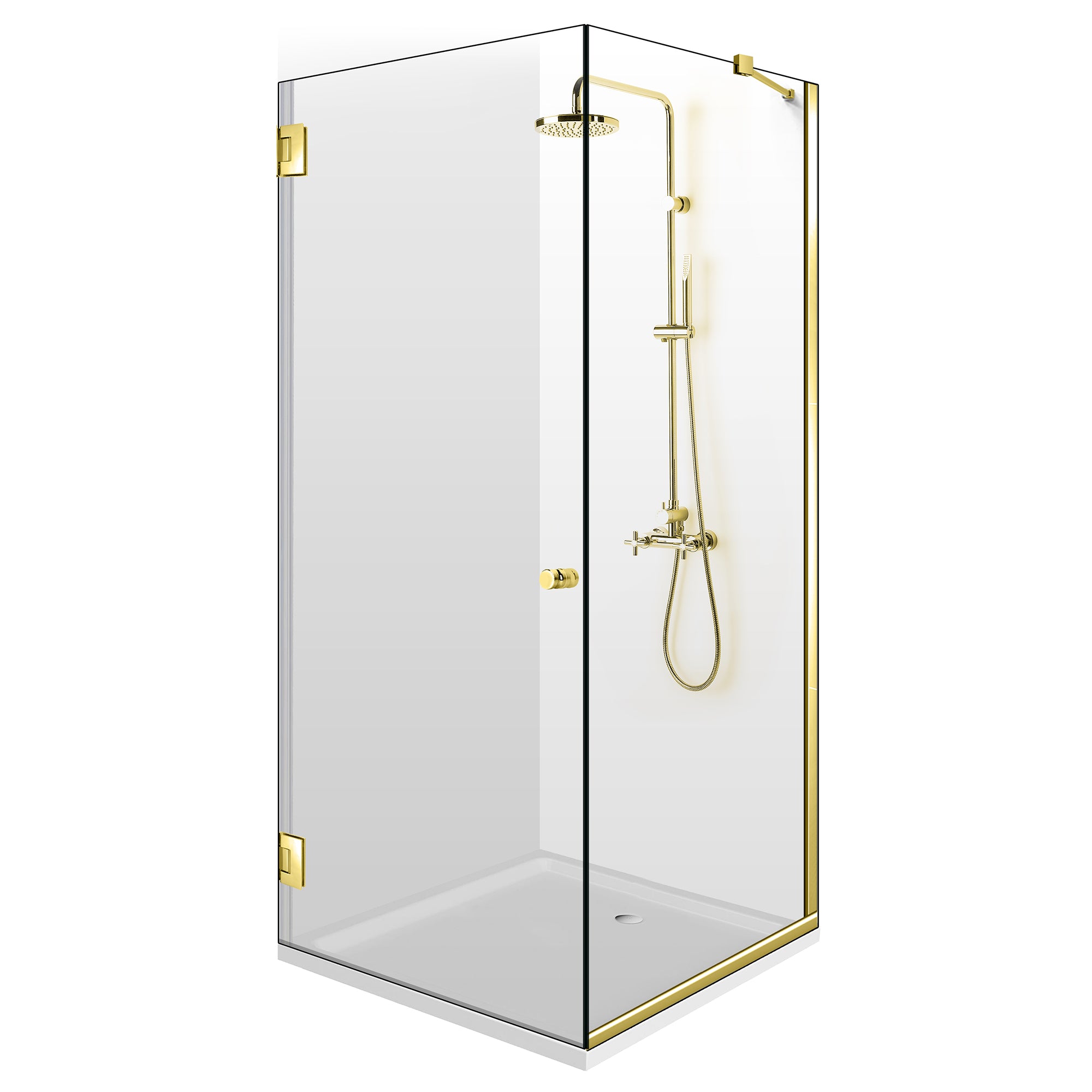 Shower enclosure with swing door #Clear