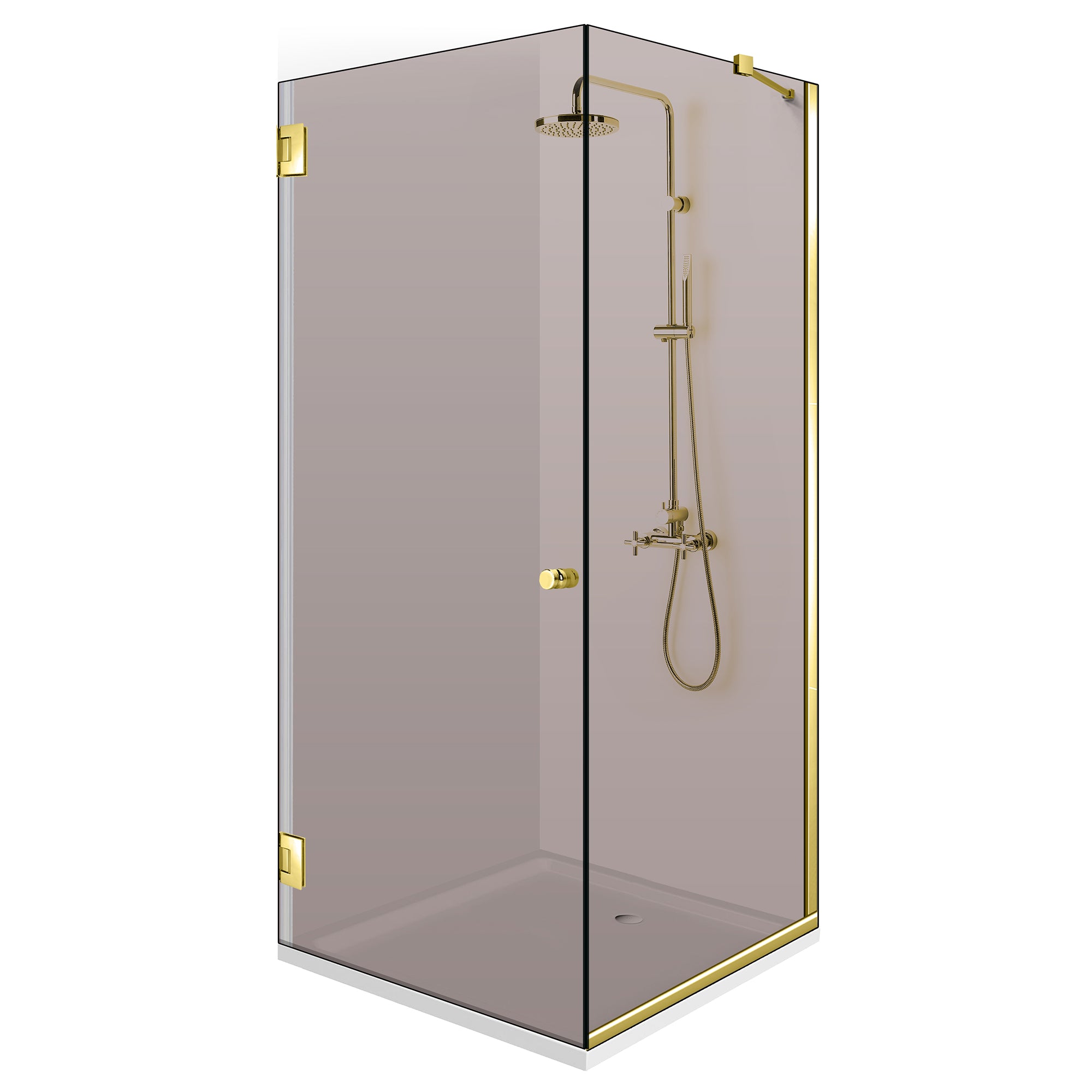 Shower enclosure with swing door #Bronze