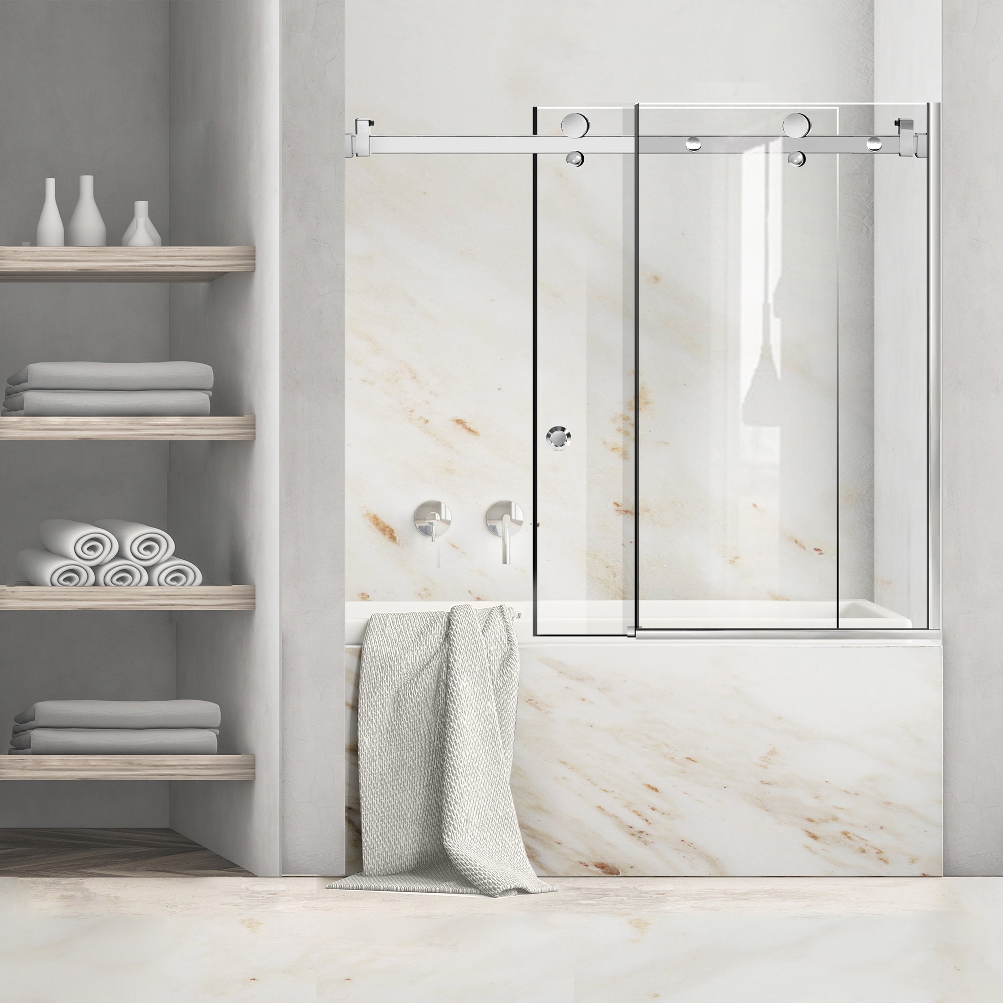 Bath screen, Bath screen Stainless steel #Clear