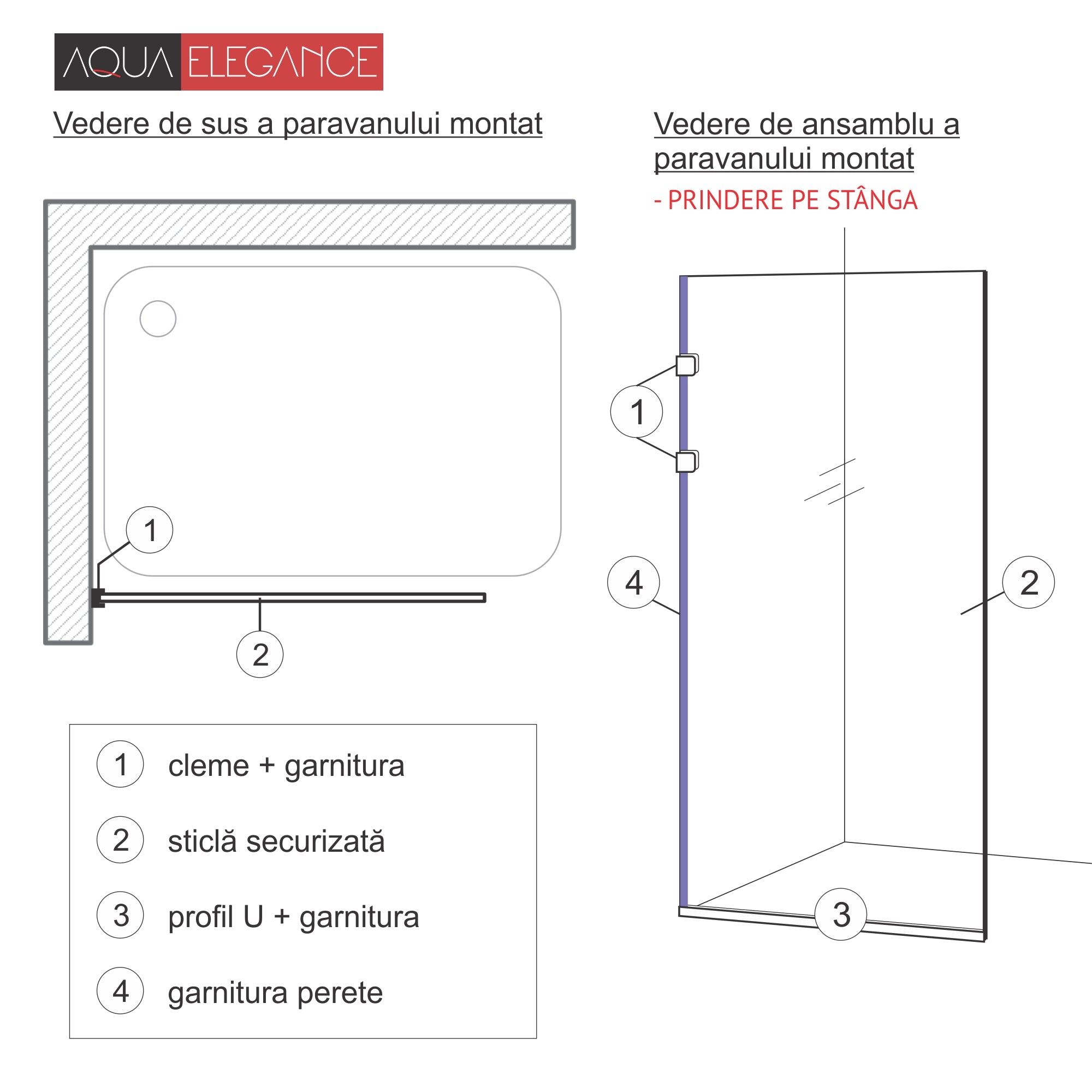 Shower Screens Walk-in, Stainless steel shower wall, gold, #Clear #Crystal clear