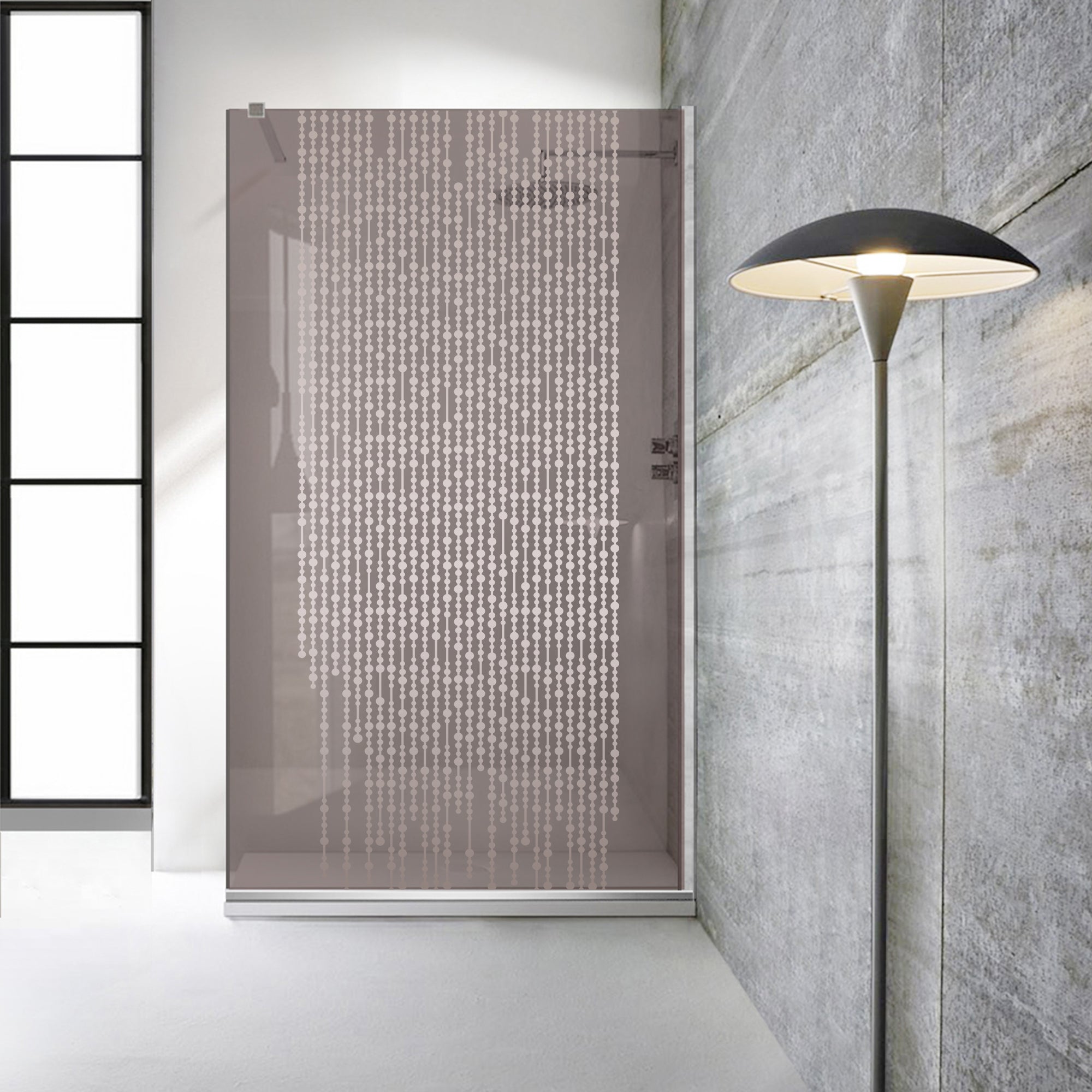 Paravan dus Walk-in, Perete dus Inox, #Bronz