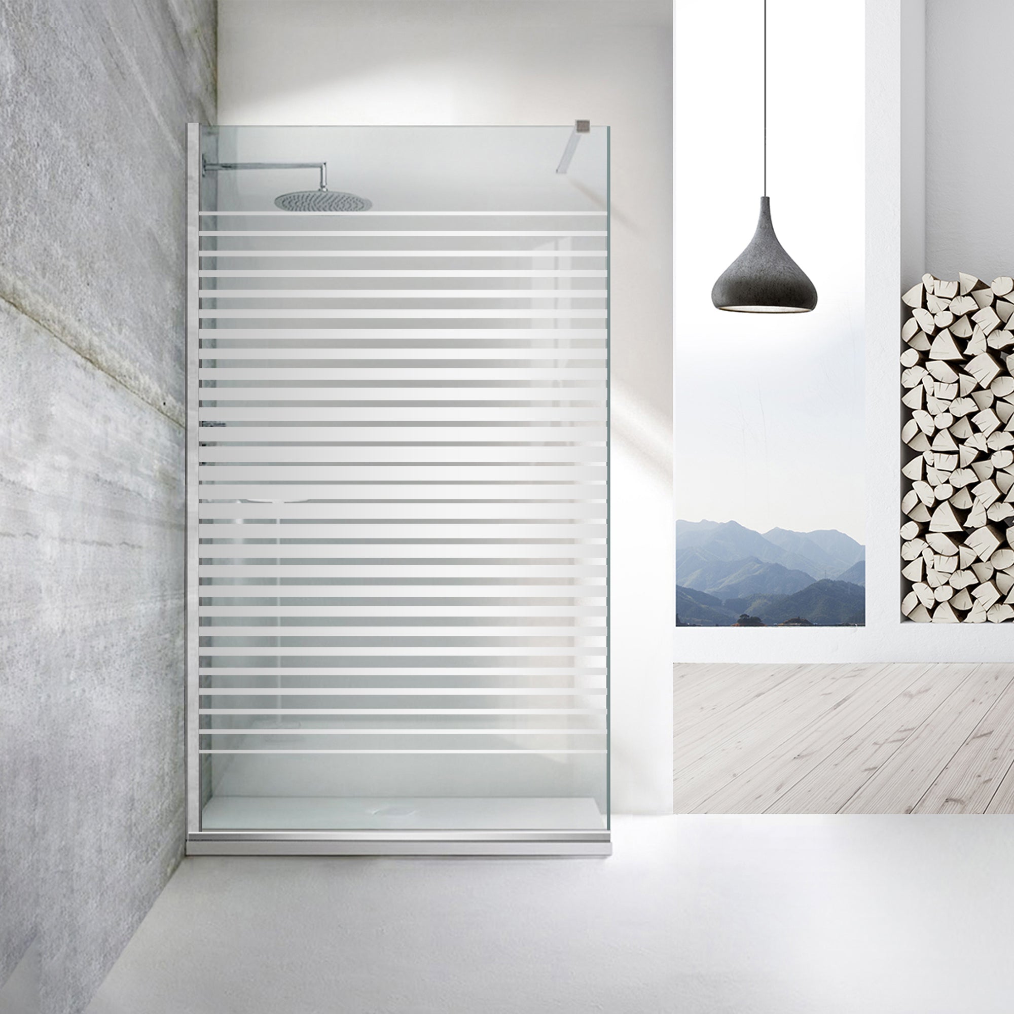 Paravan dus Walk-in, Perete dus Inox, #Clara #Víztiszta
