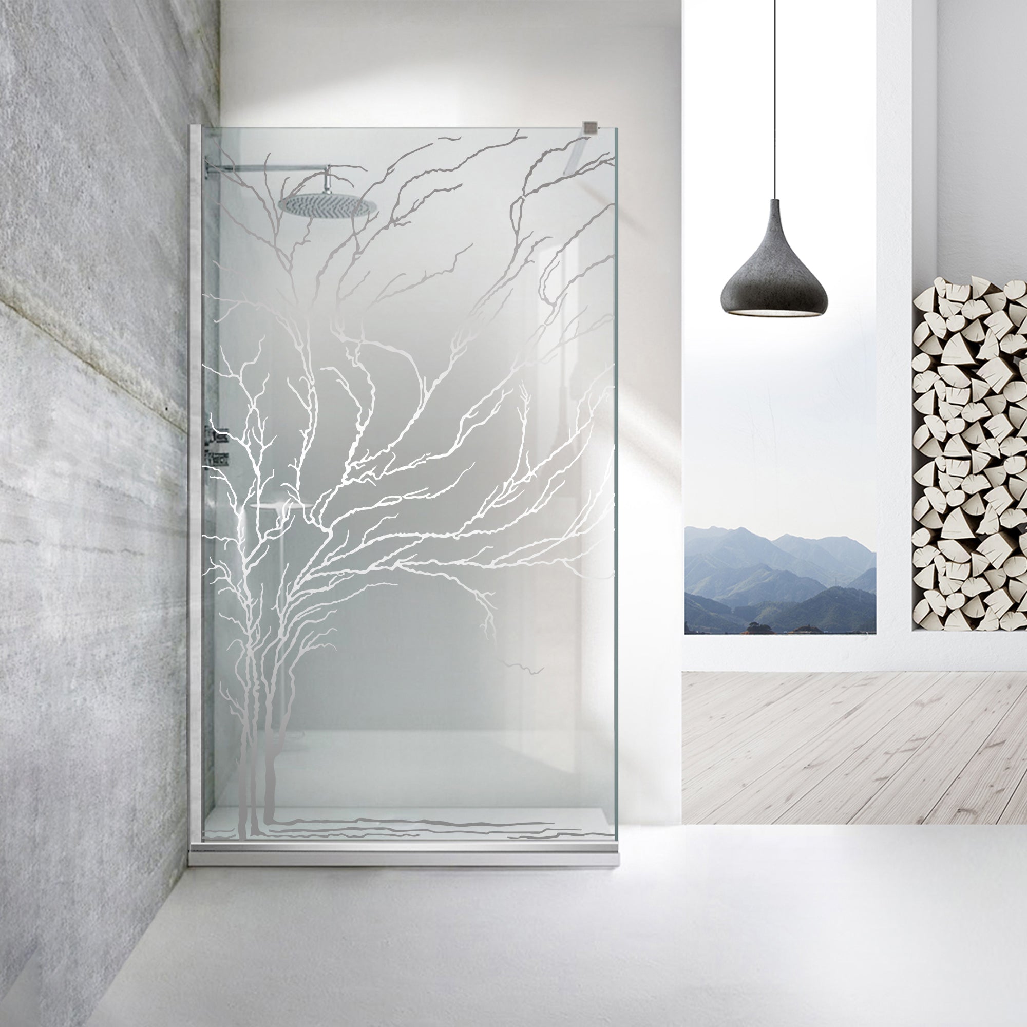 Paravan dus Walk-in, Perete dus Inox, #Clara