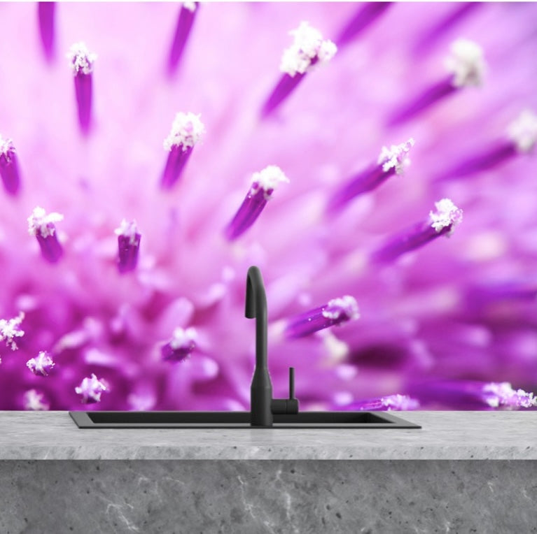 Painted glass kitchen splashback #1043