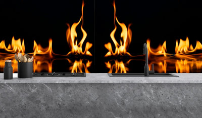 Painted kitchen glass splashbacks #1061