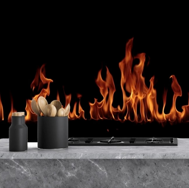 Painted kitchen glass splashbacks #1062