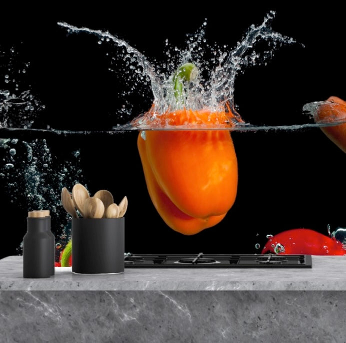 Painted glass kitchen splashbacks #1070