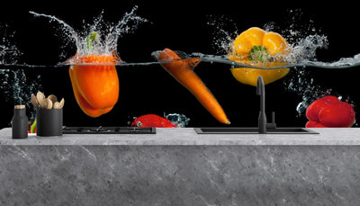 Painted glass kitchen splashbacks #1070