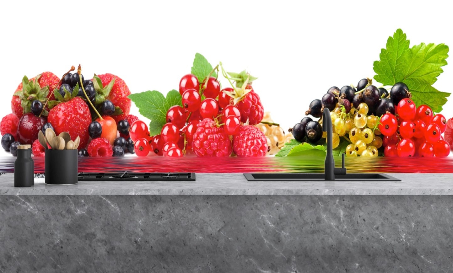 Painted glass kitchen splashbacks #1078