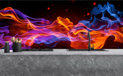 Painted kitchen glass splashbacks #1090