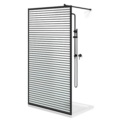 Shower Screens Walk-in, Black Shower Wall, #Satiné #Matt