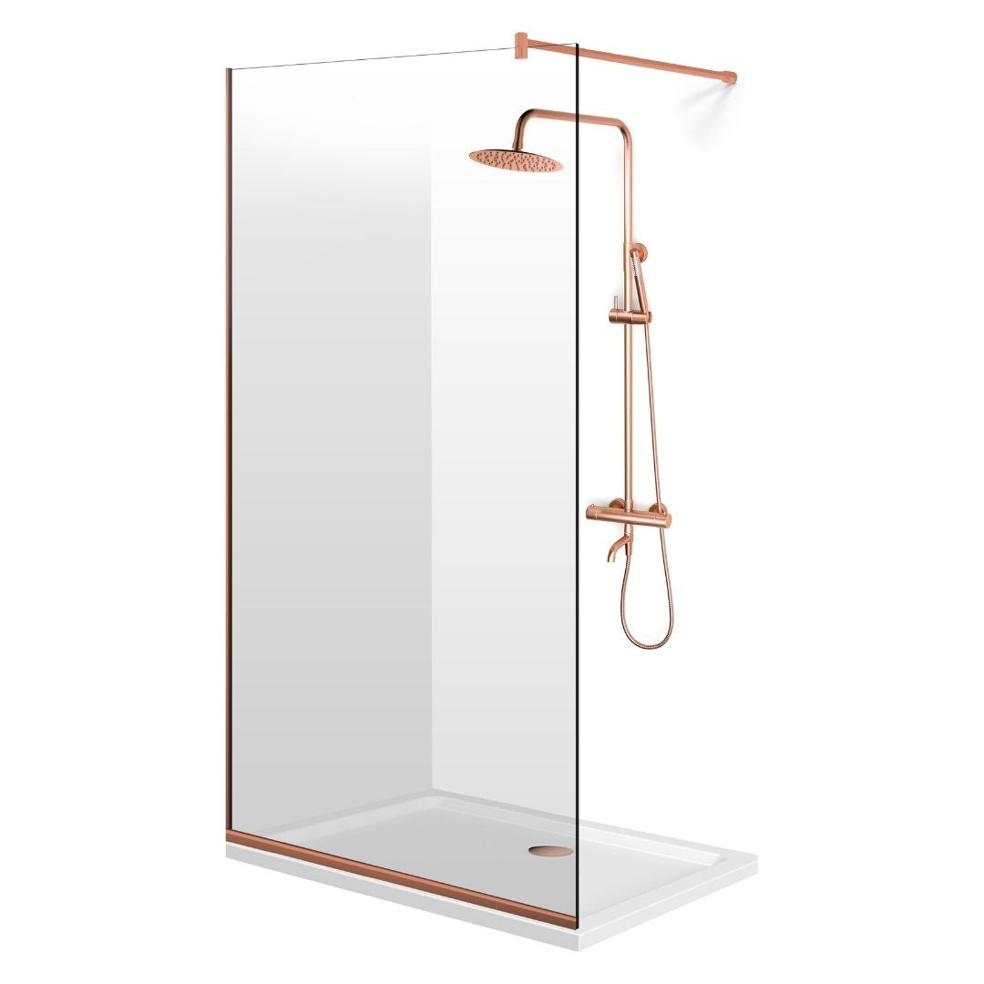 Shower Screens Walk-in, Shower wall Copper, #Clear #Crystal clear