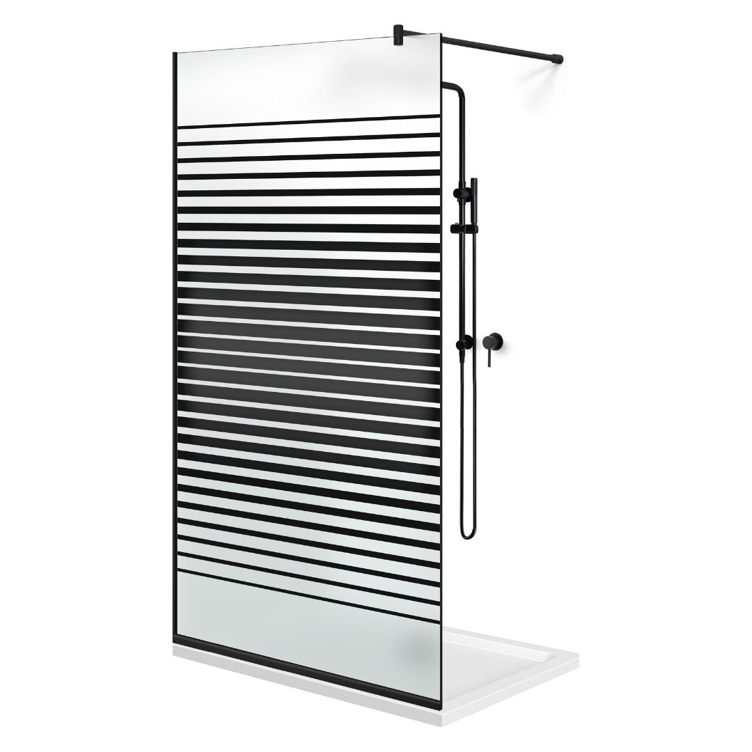 Shower Screens Walk-in, Black Shower Wall, #Satiné #Matt