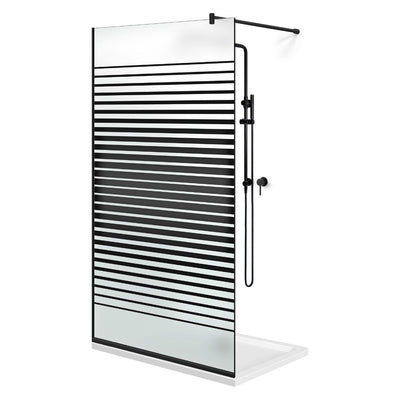 Shower Screens Walk-in, Black Shower Wall, #Satiné #Matt