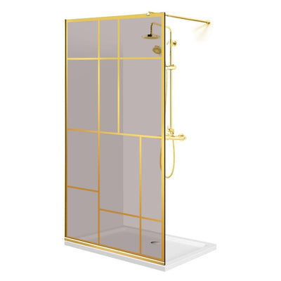 Shower Screens Walk-in, Shower Wall Gold, #Satiné #Matt
