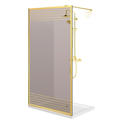 Shower Screens Walk-in, Shower Wall Gold, #Bronze #Bronze