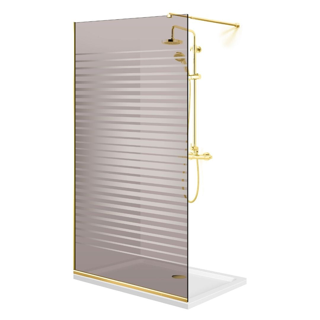 Shower Screens Walk-in, Shower Wall Gold, #Bronze #Bronze