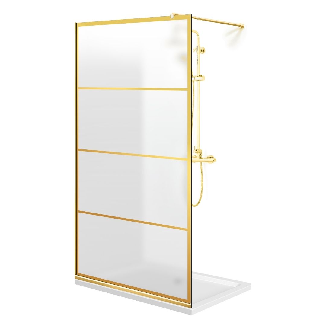 Shower Screens Walk-in, Shower Wall Gold, #Satiné #Matt