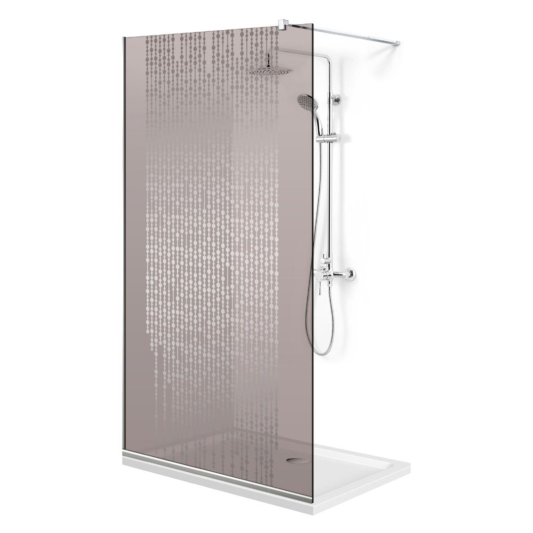 Paravan dus Walk-in, Perete dus Inox, #Bronz