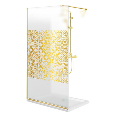 Shower Screens Walk-in, Shower Wall Gold, #Satiné #Matt