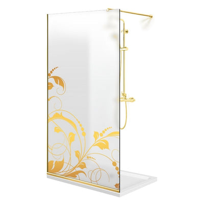 Shower Screens Walk-in, Shower Wall Gold, #Satiné #Matt