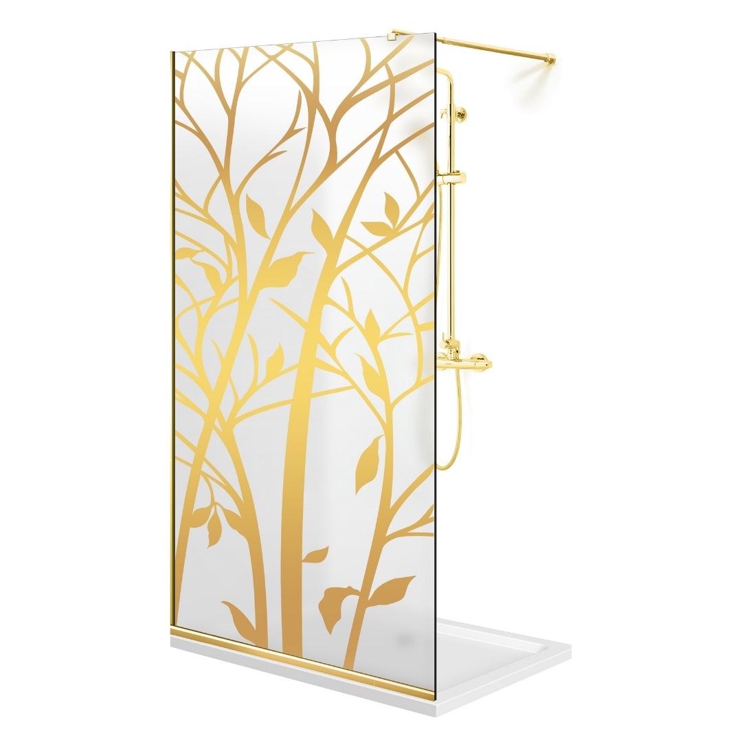 Shower Screens Walk-in, Shower Wall Gold, #Satiné #Matt