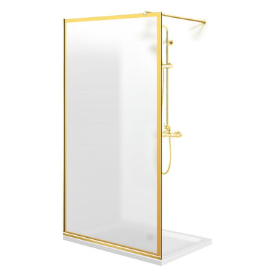 Shower Screens Walk-in, Shower Wall Gold, #Satiné #Matt