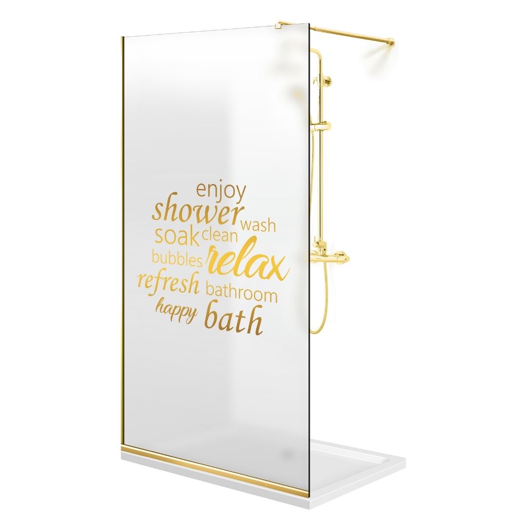 Shower Screens Walk-in, Shower Wall Gold, #Satiné #Matt