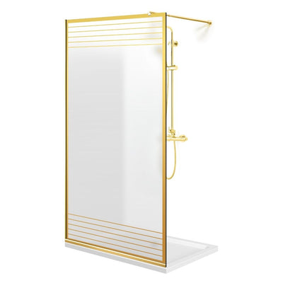 Shower Screens Walk-in, Shower Wall Gold, #Satiné #Matt