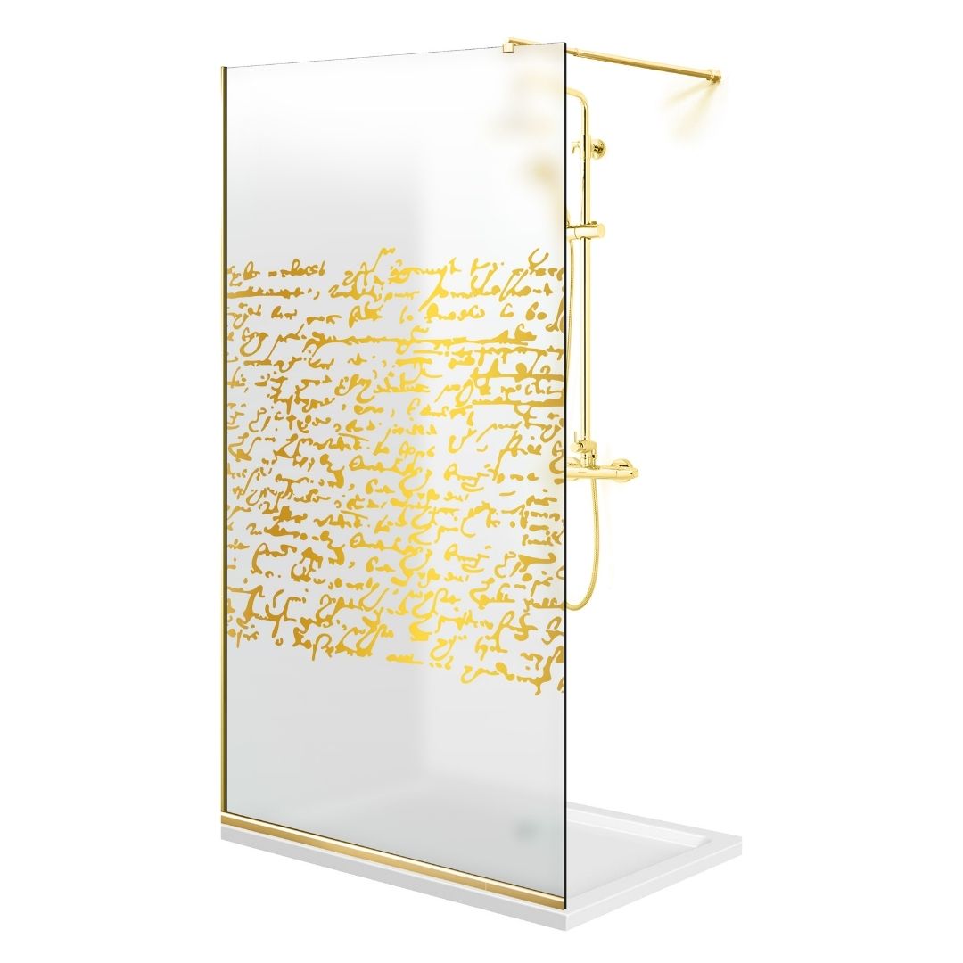 Shower Screens Walk-in, Shower Wall Gold, #Satiné #Matt