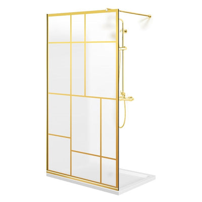 Shower Screens Walk-in, Shower Wall Gold, #Satiné #Matt