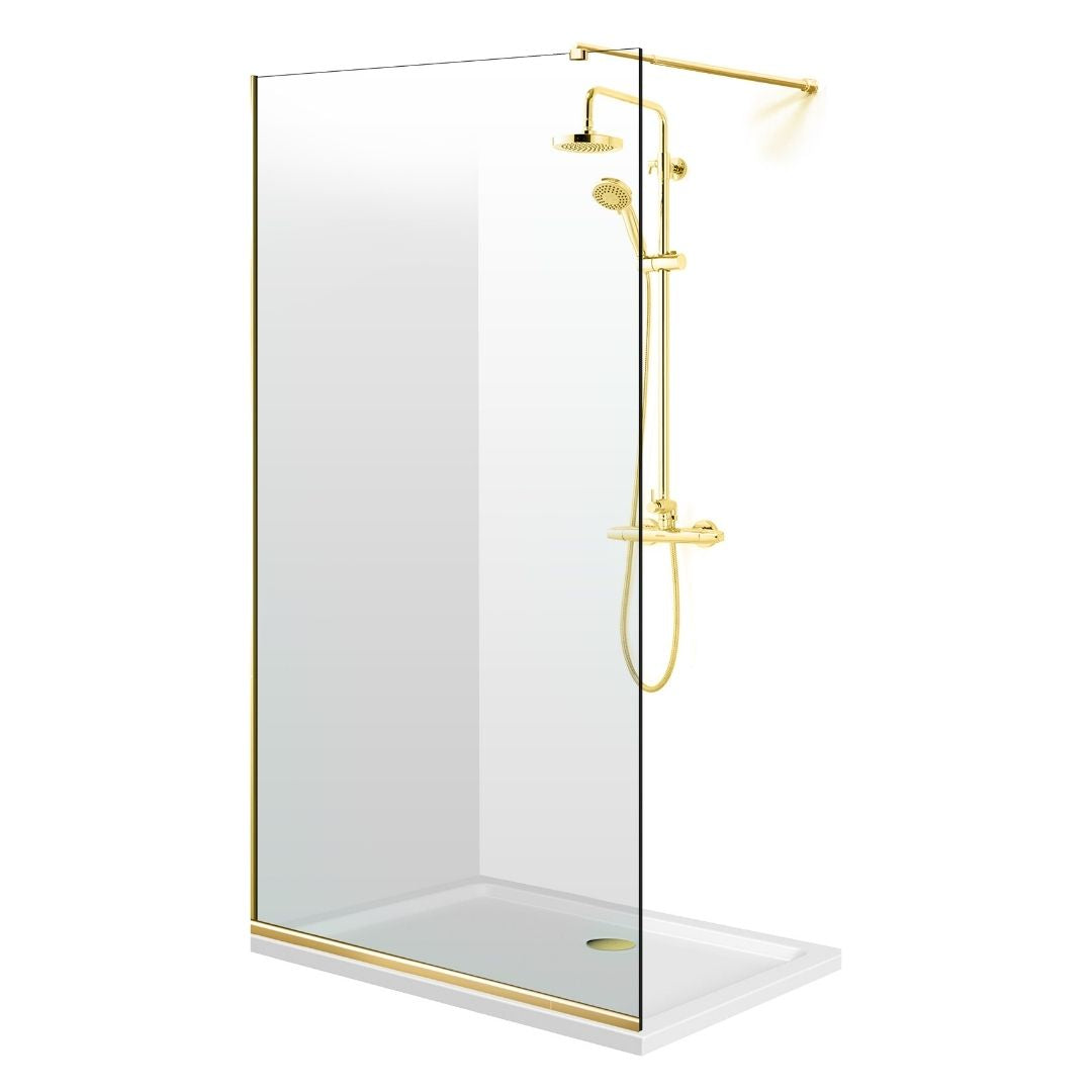 Shower Screens Walk-in, Shower Wall Gold, #Satiné #Matt