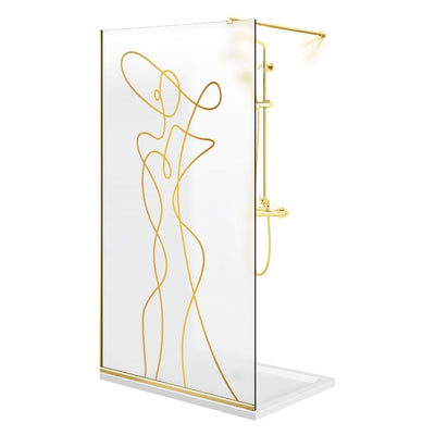 Shower Screens Walk-in, Shower Wall Gold, #Satiné #Matt