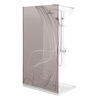 Shower Screens Walk-in, Shower wall Stainless steel, #Bronze #Bronze