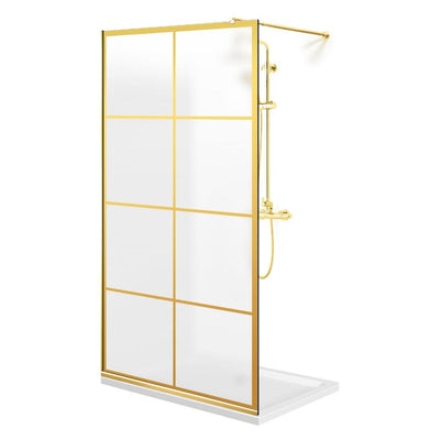 Shower Screens Walk-in, Shower Wall Gold, #Satiné #Matt