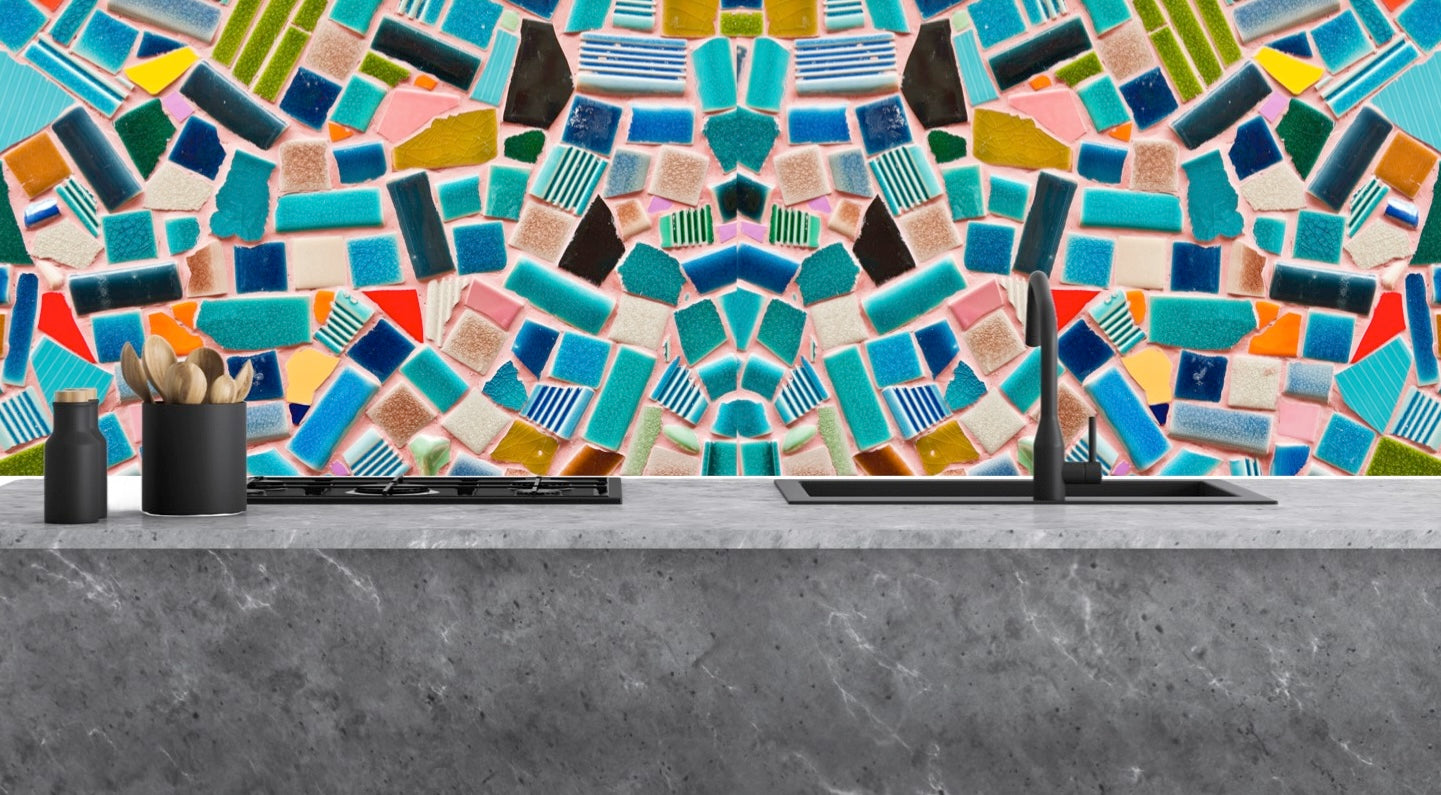 Painted glass kitchen splashbacks #1601