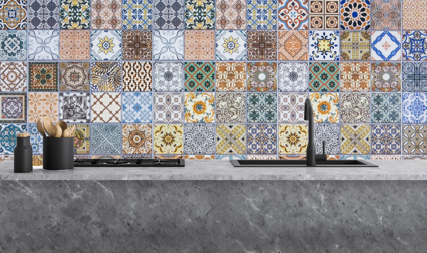 Painted glass kitchen splashbacks #1603