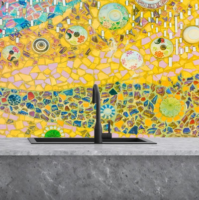 Painted glass kitchen splashbacks #1604