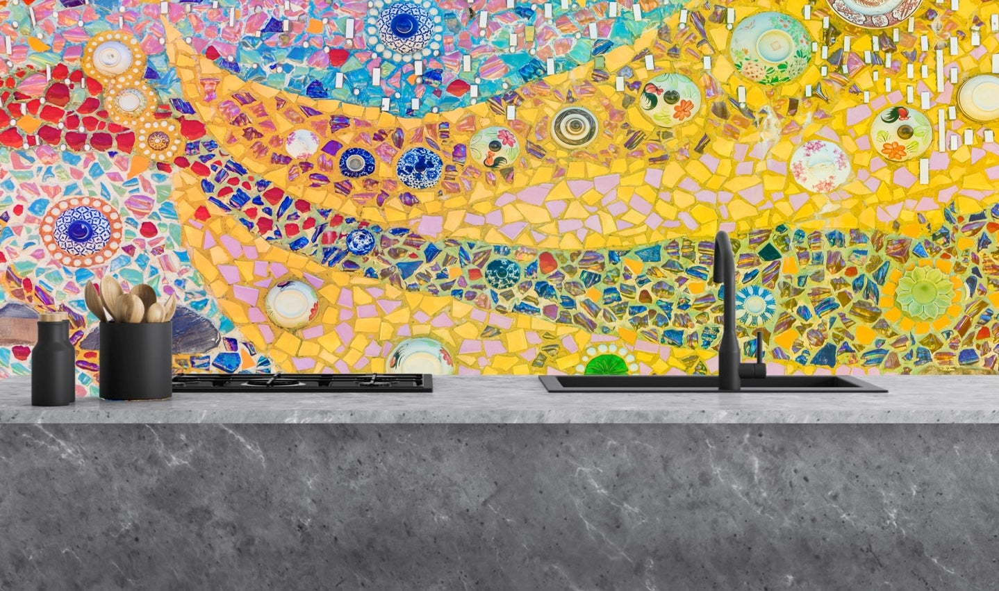 Painted glass kitchen splashbacks #1604