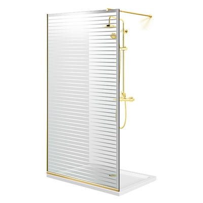 Shower Screens Walk-in, Shower Wall Gold, #Clear #Water-Clear