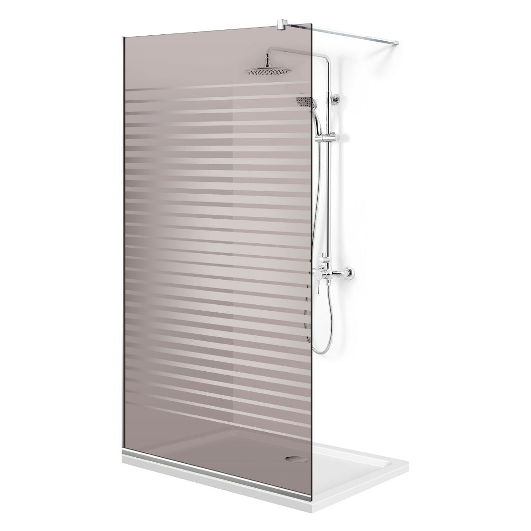 Paravan dus Walk-in, Perete dus  Inox, #Bronz #Bronz