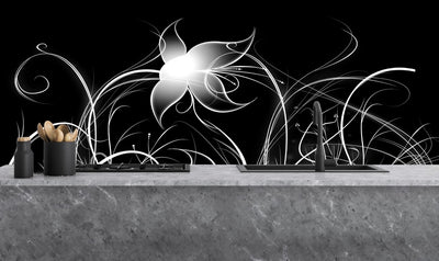 Printed glass kitchen splashback #1701
