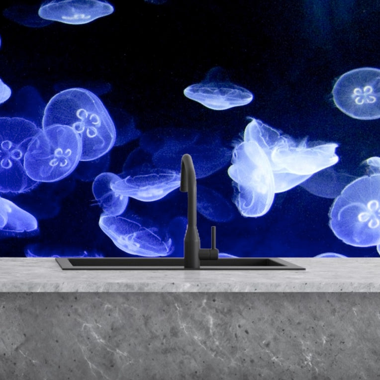 Printed glass kitchen splashback #1702