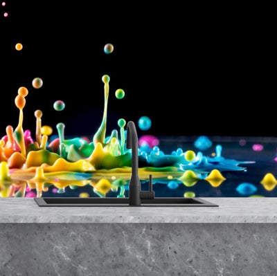 Printed glass kitchen splashback #1703