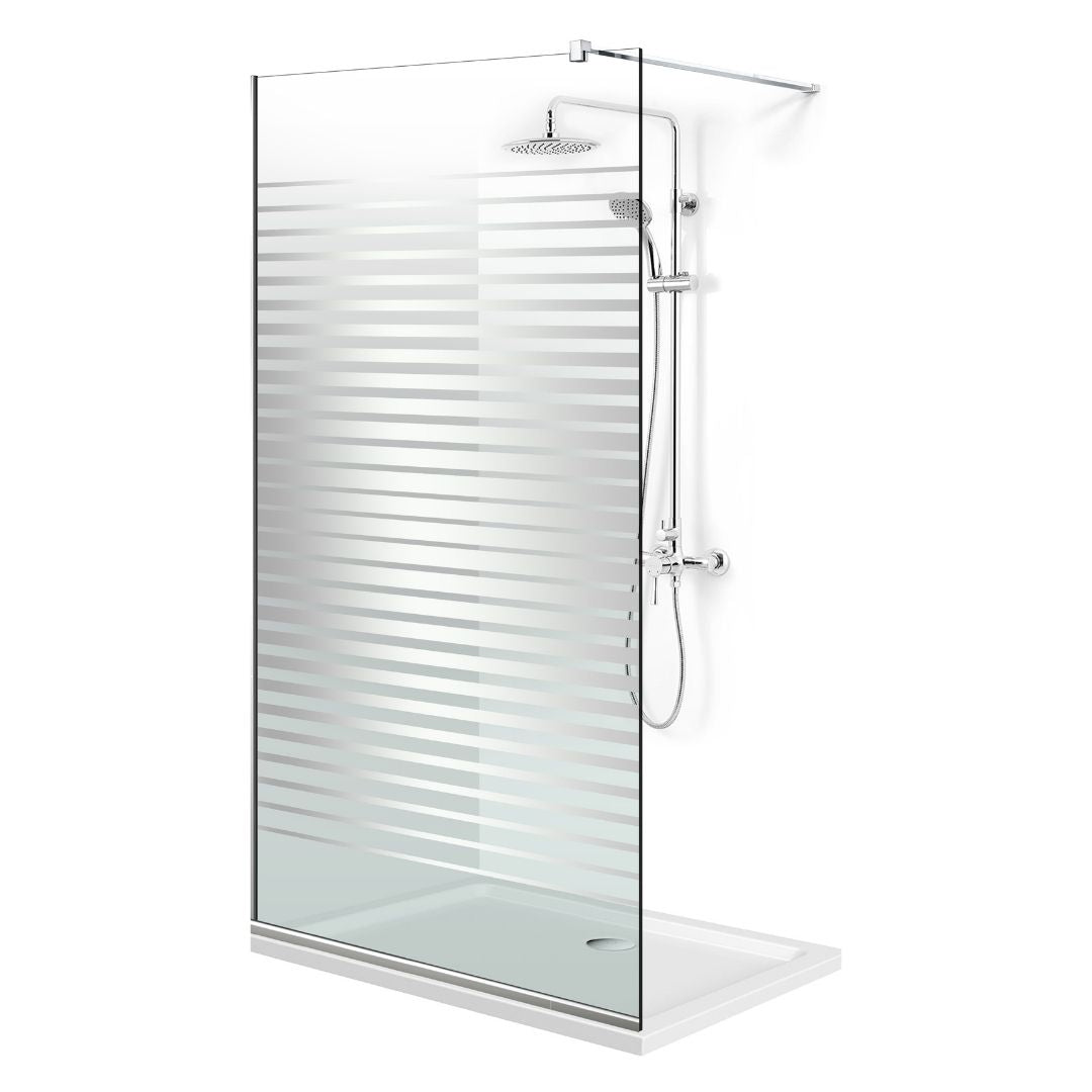 Paravan dus Walk-in, Perete dus  Inox, #Clara #Víztiszta