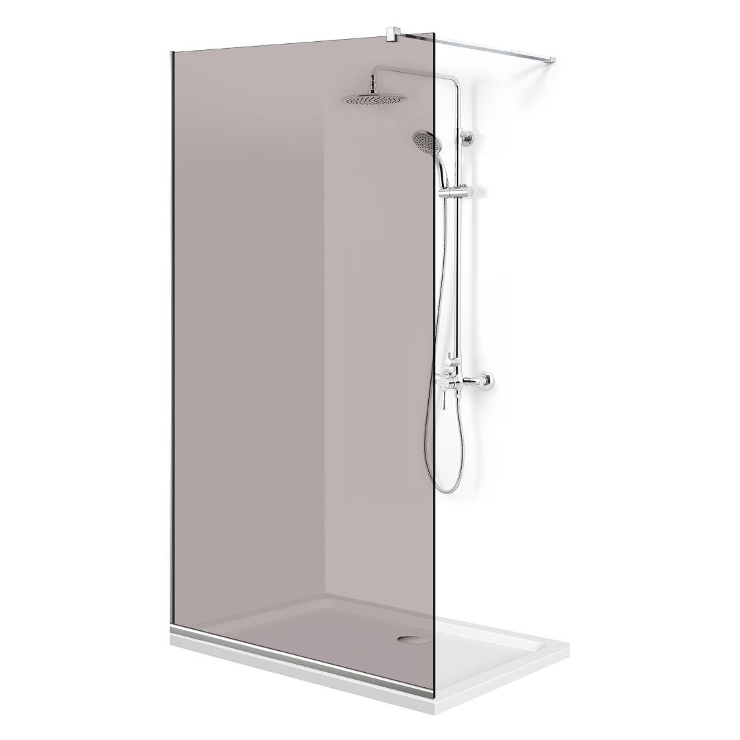 Paravan dus Walk-in, Perete dus Inox, #Bronz