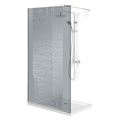 Paravan dus Walk-in, Perete dus  Inox, #Gri