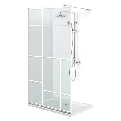 Paravan dus Walk-in, Perete dus  Inox, #Clara