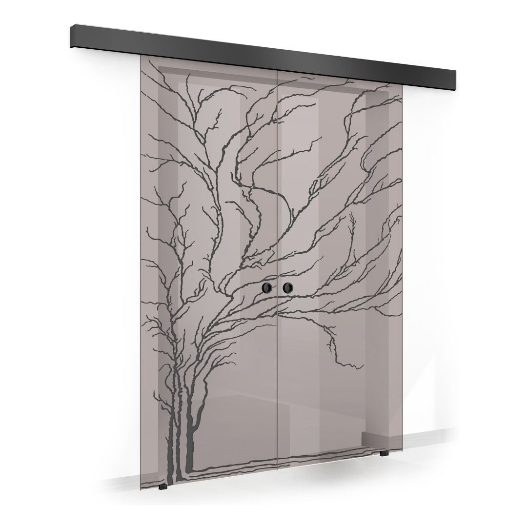 Sliding glass door, interior Glass door #Bronze