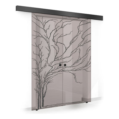 Sliding glass door, interior Glass door #Bronze